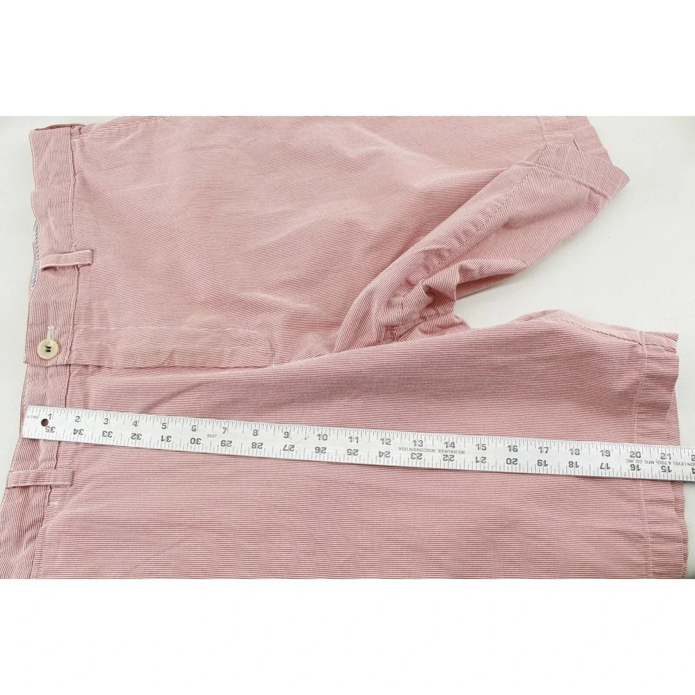 Banana Republic Mens Golf Shorts Chino 38 Pink White striped‎ 100% Cotton